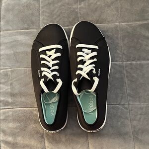 Reebok Black and White Casual Nylon Sneakers